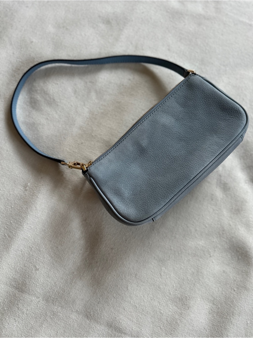 NWOT MICHAEL KORS Zoe Small Suede Convertible Pochette in Chambray Blue - Picture 10 of 11